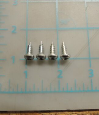 4 pc #8 screws by ½ inch shutt
